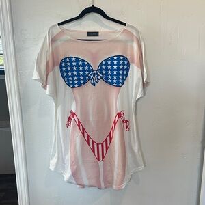 Star-Spangled Bikini Graphic T-Shirt